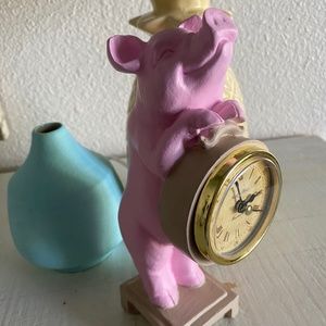 Happy Times PINK PIG Table Clock